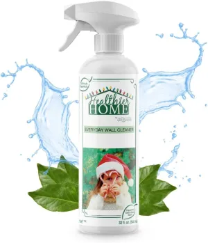 CHOMP! Painted Wall Cleaner Spray, Multipurpose for Walls, Ceilings, and Baseboards, Removes Dirt, Dust, Odor, Stains, Healthier Home 5-Minute CleanWalls 4-in-1, 32 Ounces (Peppermint Candy Cane)