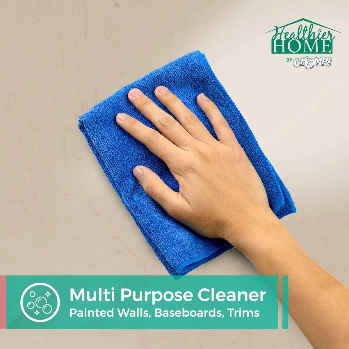 CHOMP! Painted Wall Cleaner Spray, Multipurpose for Walls, Ceilings, and Baseboards, Removes Dirt, Dust, Odor, Stains, Healthier Home 5-Minute CleanWalls 4-in-1, 32 Ounces (Peppermint Candy Cane)