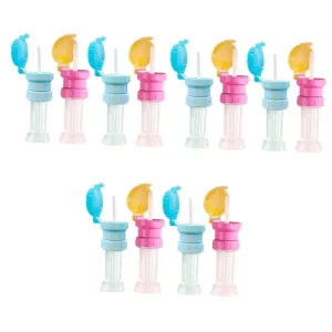 COHEALI 3sets 4 Pcs Water Bottle Adapter Caps with Straws Water Bottle Topper Detachable Easy to Clean Safe for Prevents Bright Colors 4pcs*3