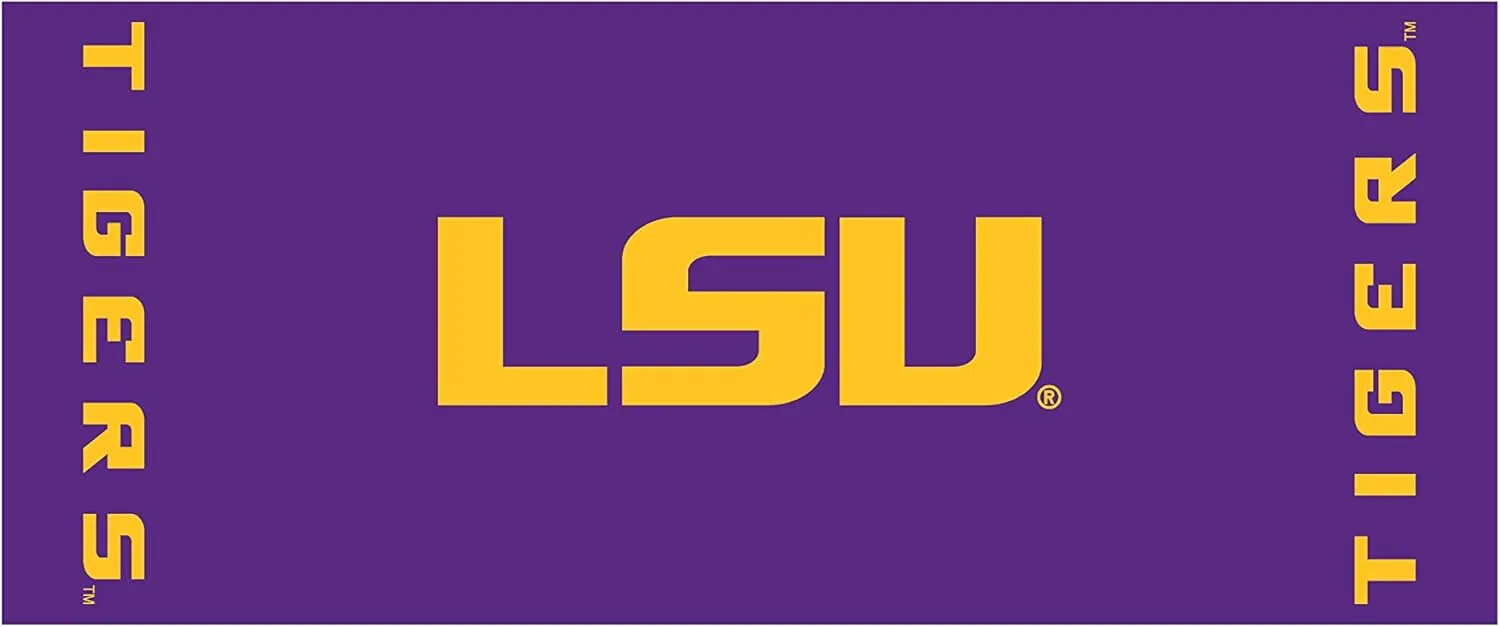 Collegiate Kwik-Covers Rectangle Plastic Table Covers, Bundle of 2 (Louisiana State University, 6')