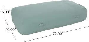 Comfortable Water-Resistant Bean Bag Lounger for Relaxation, Large 6'x3' Size, Removable Cover and High-Density Foam, Teal