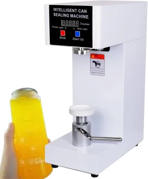 Commercial Cup Sealer Machine, 180w Electric Benchtop Can Seamer, 2.2in Diameter Cans Semi-Auto Cup Sealer Machine With Hd Smart Display, Sealing Height Adjustable