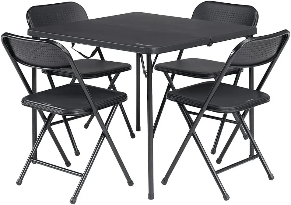 Corda Picnic Set of Table and 4 Chairs, Unisex, Grey, One Size