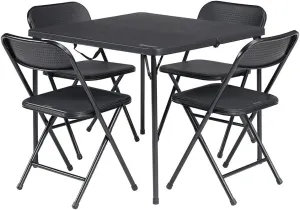 Corda Picnic Set of Table and 4 Chairs, Unisex, Grey, One Size