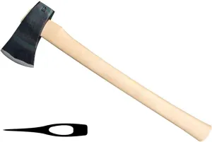 COUNCIL TOOL Sport Utility Flying Fox Woodsman Hatchet - 1.625 lbs Throwing Axe with 22" Curved Hickory Handle & Hardened Poll - SU162FF22S