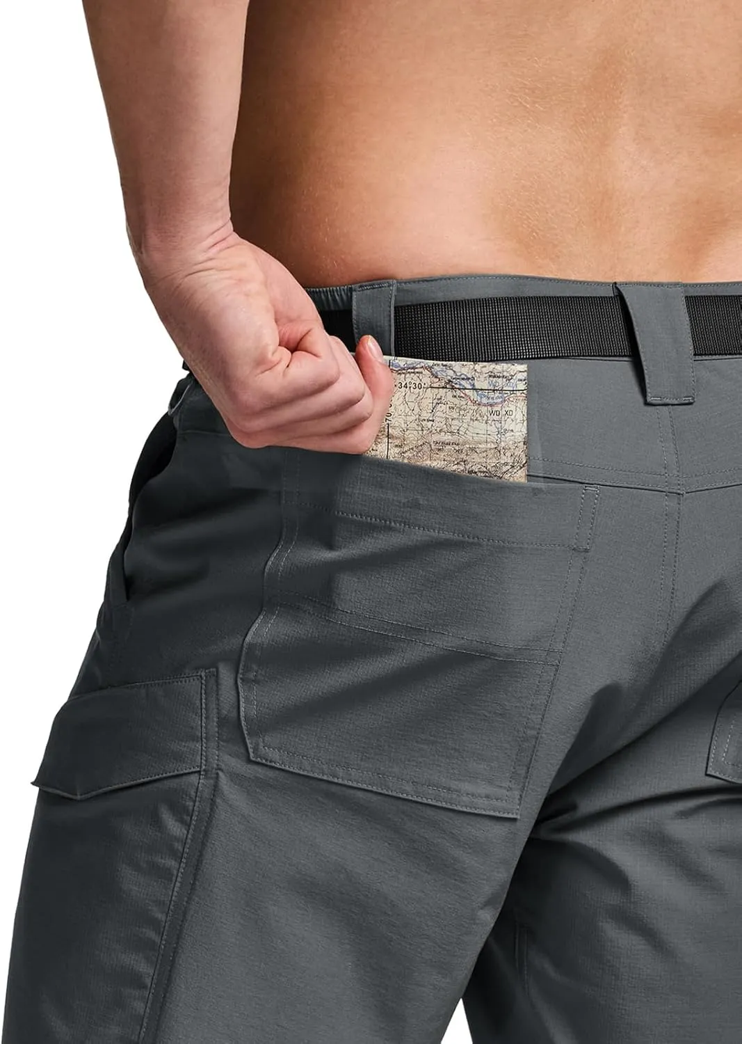 CQR Men’s Quick-Dry Stretch Hiking Cargo Shorts – Lightweight Water-Resistant Tactical Casual, Golf & Outdoor with Pockets