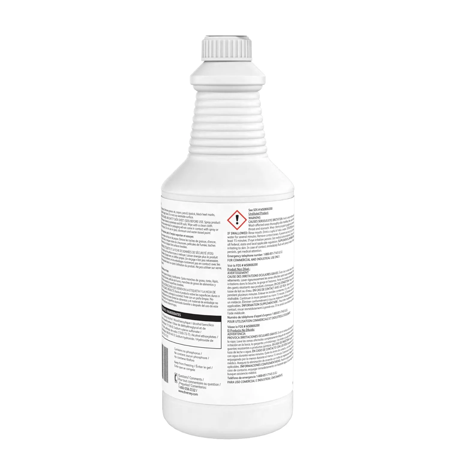 Diversey Speedball Heavy-Duty Cleaner, Citrus, Liquid, 1qt. Spray Bottle, 12/ct