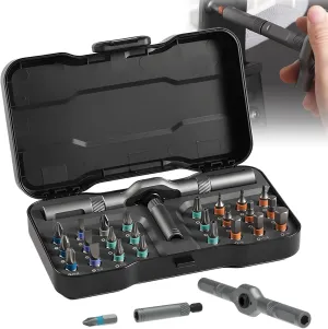 DIY Screwdriver 24 in 1, New 24 In 1 Multi Bit Magnetic Screwdriver Set Multifunctional Toolbox, 24 in 1 multifunctional household wrench screwdriver tool combination set (1)