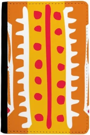 DIYthinker Orange Line Mexico Totems Ancient Civilization Passport Holder Notecase Burse Wallet Cover Card Purse