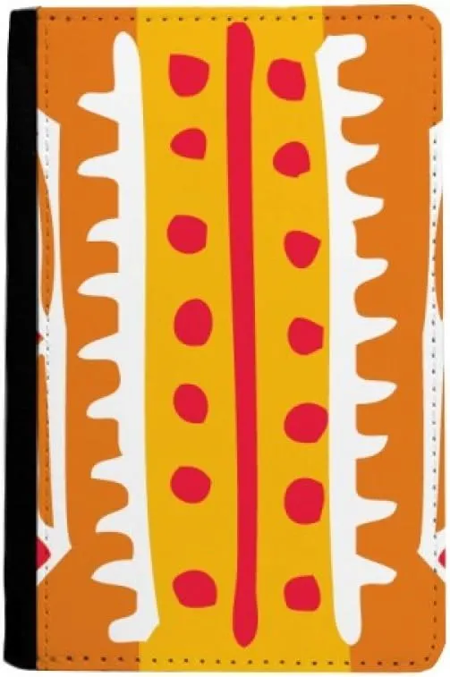 DIYthinker Orange Line Mexico Totems Ancient Civilization Passport Holder Notecase Burse Wallet Cover Card Purse