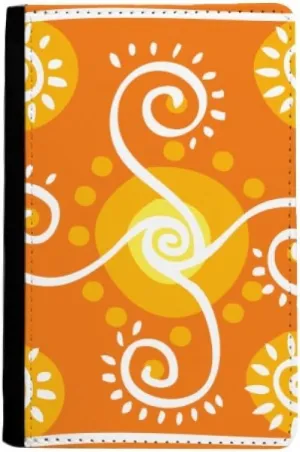 DIYthinker Volume Orange Mexico Totems Ancient Civilization Passport Holder Notecase Burse Wallet Cover Card Purse