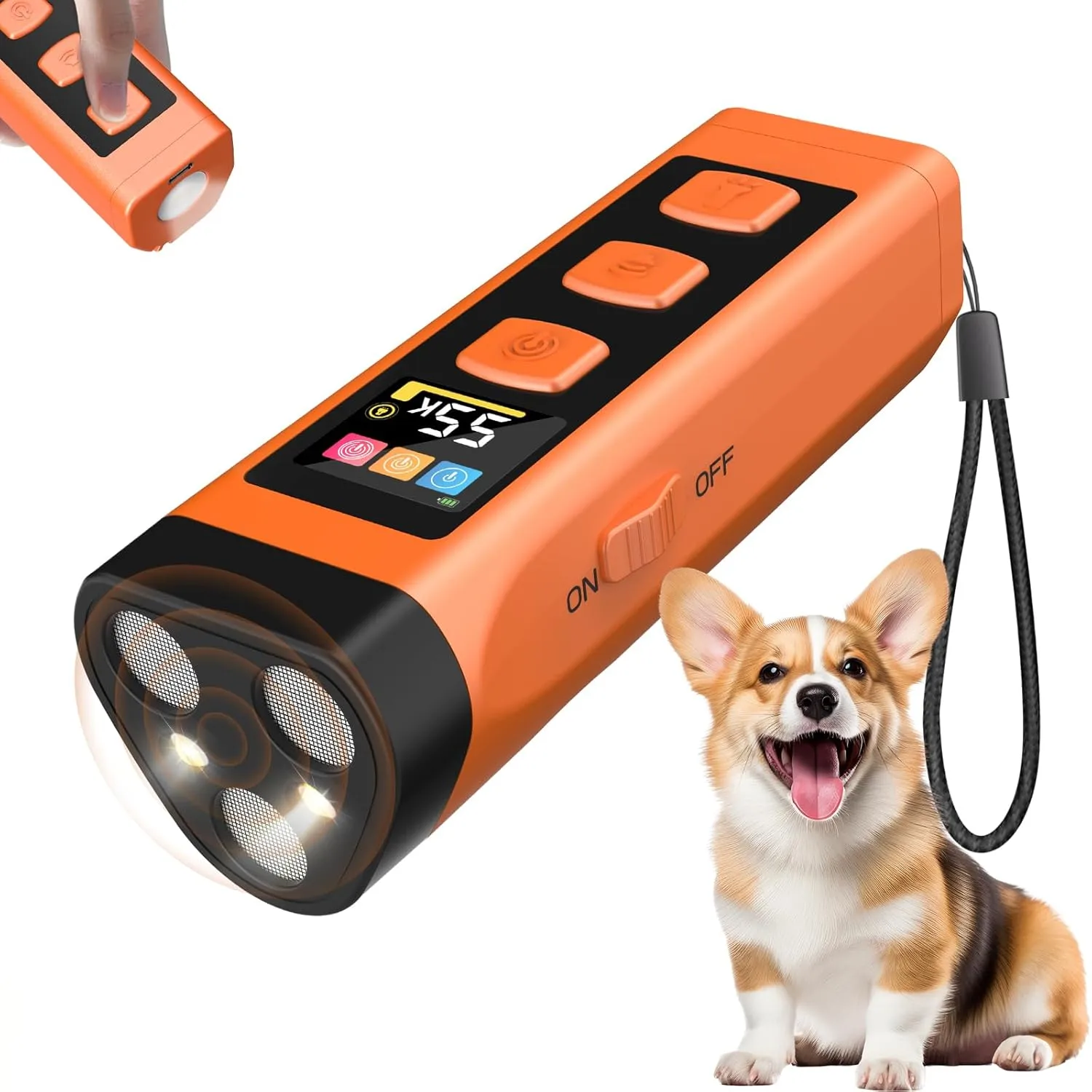 Dog Bark Deterrent Device, 2025 Anti Barking Device for Dogs 65FT Far Ultrasound Dog Bark Deterrent, Humane Alternative to Training Collars, Works Indoors & Outdoors - Stubborn Barking Solution