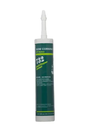 Dow Corning 1891987 732 Aluminum Multi-Purpose Sealant, -60 to 180 Degree C, 300 mL