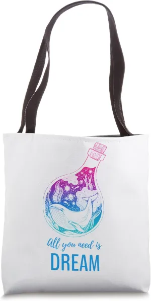DREAM WATER WORLD BEAUTIFUL WHALE GRAPHIC TEE NOVELTY MERCH Tote Bag