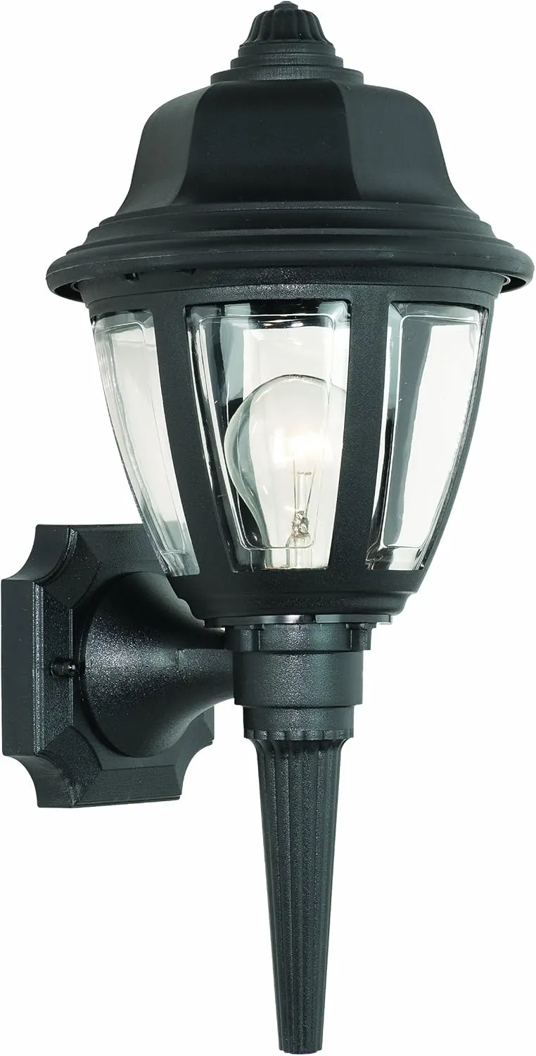 Elk Home 18" High Black Outdoor Wall Sconce – Traditional Exterior Light Fixture with Clear Glass, Wet Rated Outdoor Wall Lantern for Porch, Garage or Entryway – Thomas Lighting