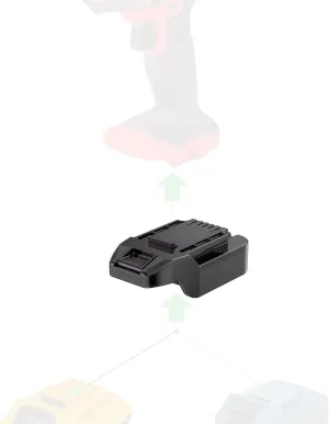 Enhanced 2-in-1 Adapter for Bauer 20V Tools - Compatible with DeWalt & Hercules 20V Batteries for Power Supply Only, No Charging Function, Black, 1 Adapter Only