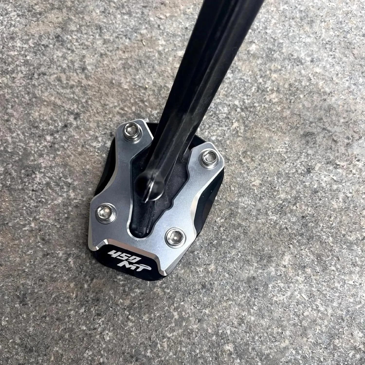 Enlarged Kickstand Pad Pedal Sidestand Pad Compatible with CFMOTO Ibex 450 2025,Aluminum,CNC-machined,Anodized,Silver,CFMOTO IEBX 450 Accessories