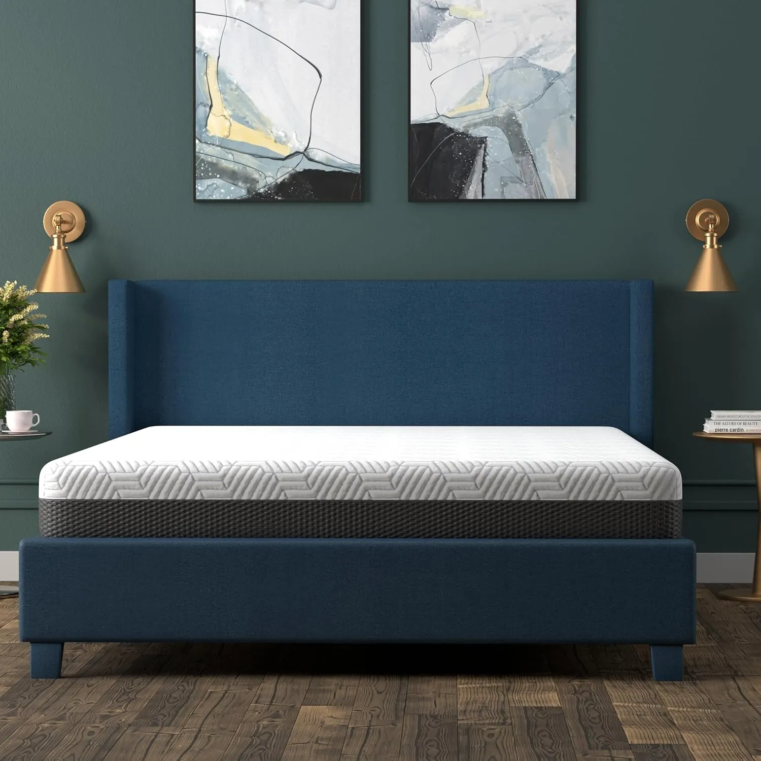 espidoo 8 Inch Twin XL Firm Mattress: Cooling Gel Memory Foam & Fria Foam Layers - CertiPurUS Certified for Back Support & Temperature Regulation - Modern Design for Home & Dormitory Use