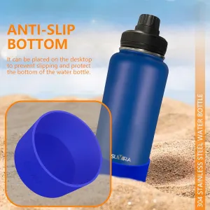 Explore The Ultimate in Hydration:Magnetic lid/Water Bottle with 2Lids Pack/Leak Proof/Double Wall Stainless Steel Insulation withTripod,Phone Holder Sport,Gym and Travel
