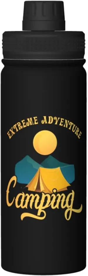 Extreme Adventure Camping Water Bottle 18 Oz Stainless Steel Water Bottles Leak Proof Outdoor Sports Insulated Water Bottle Funny Bottle Water