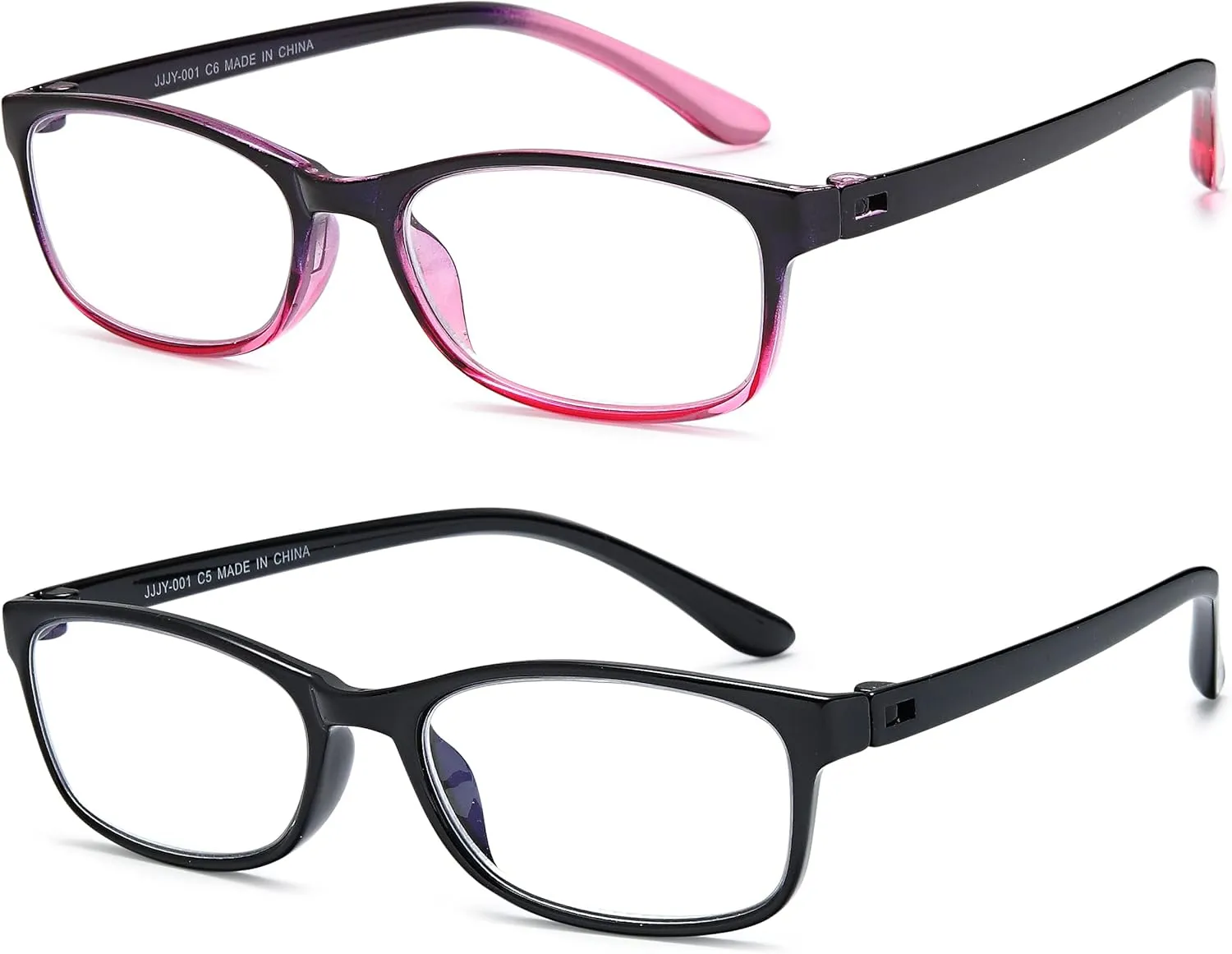 EYEURL 2 Pack Reading Glasses Blue Light Blocking Readers for Women-TR90 Lightweight Computer Reading Glasses Stylish Rectangular Frames Eyeglasses 2.5