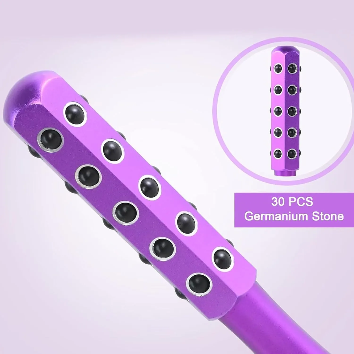 Facelift Pro Beauty Roller, Elarique Face Roller, Beauty Roller, Facial Massage Tool,Germanium Stone Face Roller for up Lifting and Skin Care (silver)