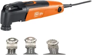 Fein MultiMaster MM 300 Plus Start Oscillating Multi-Tool Set with QuickIn System - StarLockPlus Mount, 250 W, 11,000-20,000 OPM, Includes Saw Blades and Tool Case - 72297261090
