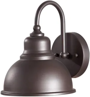 Feiss OL8701ORB Darby Outdoor Patio Lighting Wall Lantern, Bronze, 1-Light (8"W x 9"H) 100watts