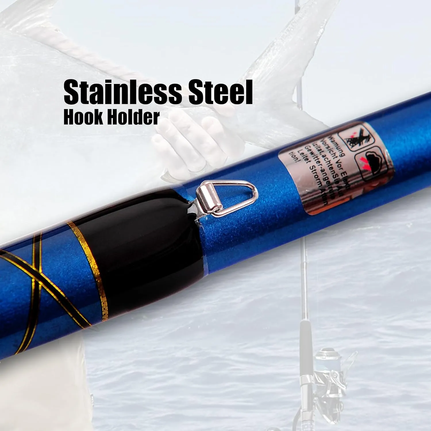 Fiblink 2-Piece Saltwater Spinning Fishing Rod Offshore Graphite Portable Fishing Rod (7 Feet)