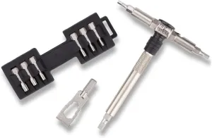 Fix It Sticks Compact Ratcheting Multi-Tool - EDC Set with Ratcheting Locking Hex T-Way Wrench, Mini Pry Bar and 15 Bits Included