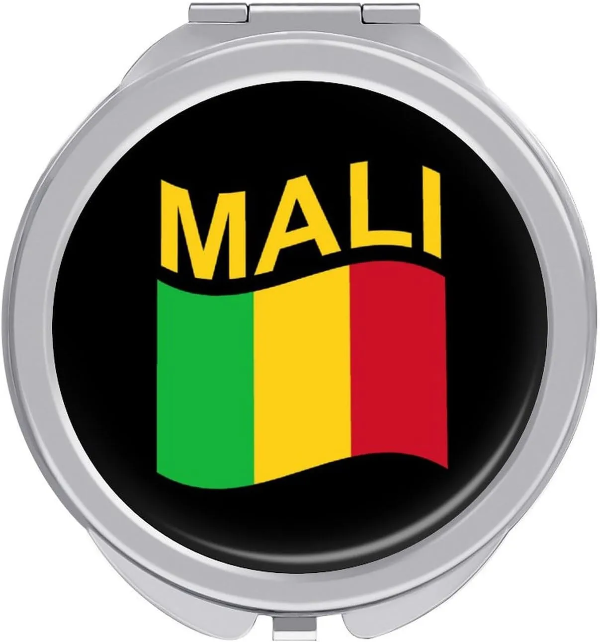 Flag of Mali Travel Makeup Mirror 2-Sided 1x 2X Magnification Portable Mini Mirror for Handbag Purse Pocket
