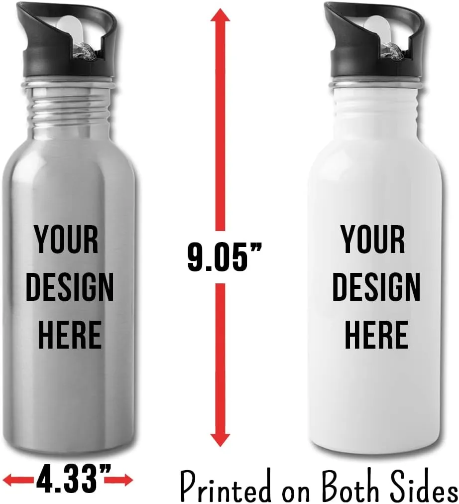 Flight Engineer Water Bottle Gifts Funny Appreciation Thank You For Men Women 20 fl oz Bottle White