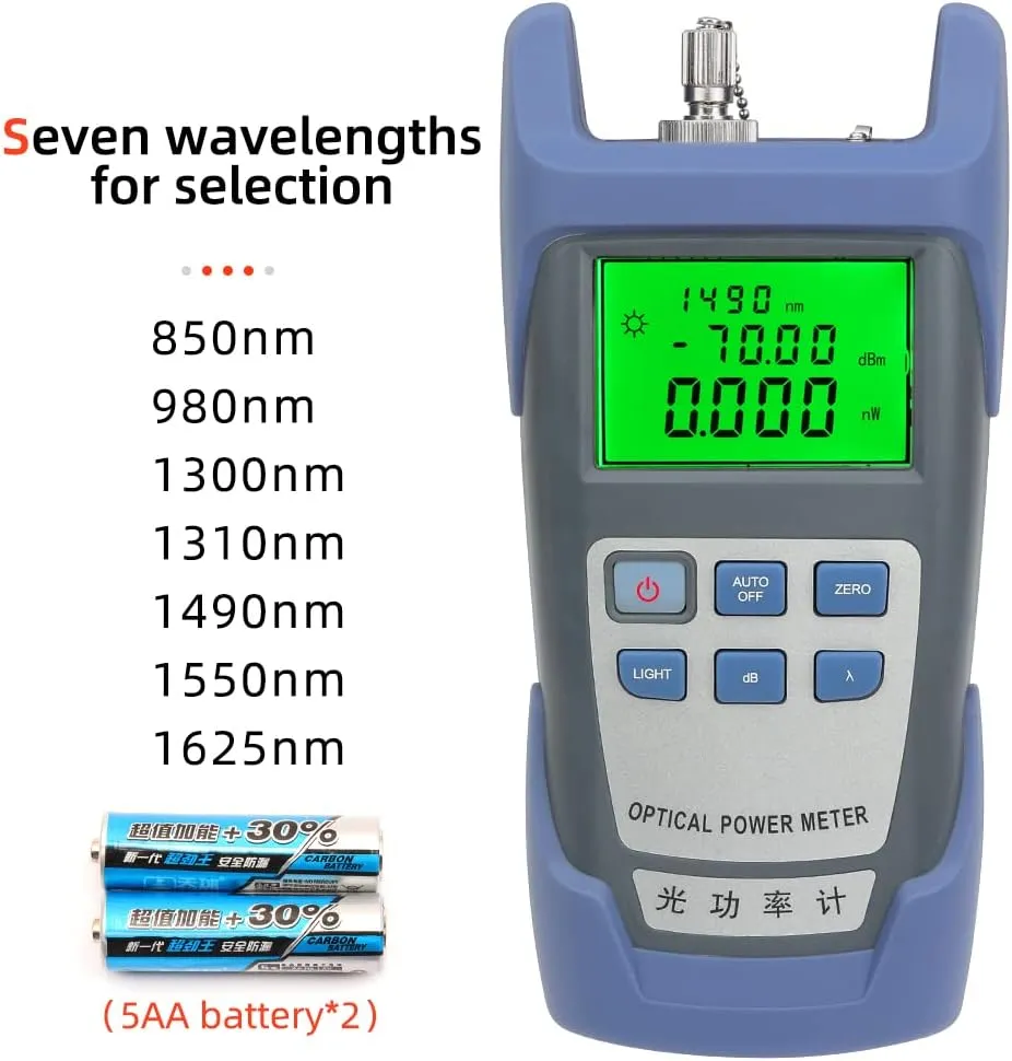 FTTH Fiber Optic Cable Cold Connect Tools Kit Bag w Visual Fault Locator FC-6S Fiber Cleaver SC FC Connector Optical Power Meter Finder Cable Tester Stripper Tool Dust Free Paper Assembly Termination