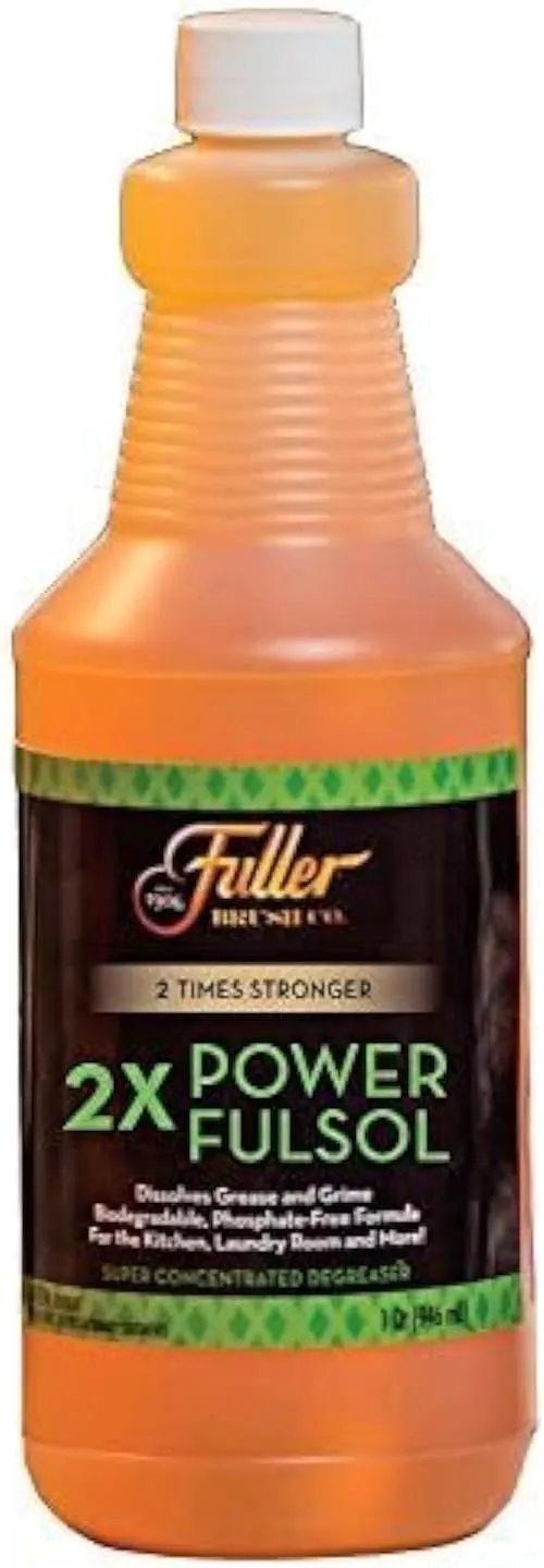 Fuller Brush 2X Power Fulsol Degreaser - Powerful Multi-Surface Degreaser Concentrate - All Purpose Oil, Grease & Grime Cleaner For Bike, Automotive, Grill, Bathroom & Kitchen