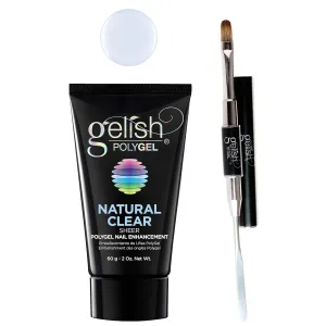 Gelish PolyGel Pro Nail Enhancement, Clear Shade   Multi Purpose PolyTool Brush