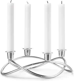 Georg Jensen Season Candleholder, Mirror Polished Stainless Steel