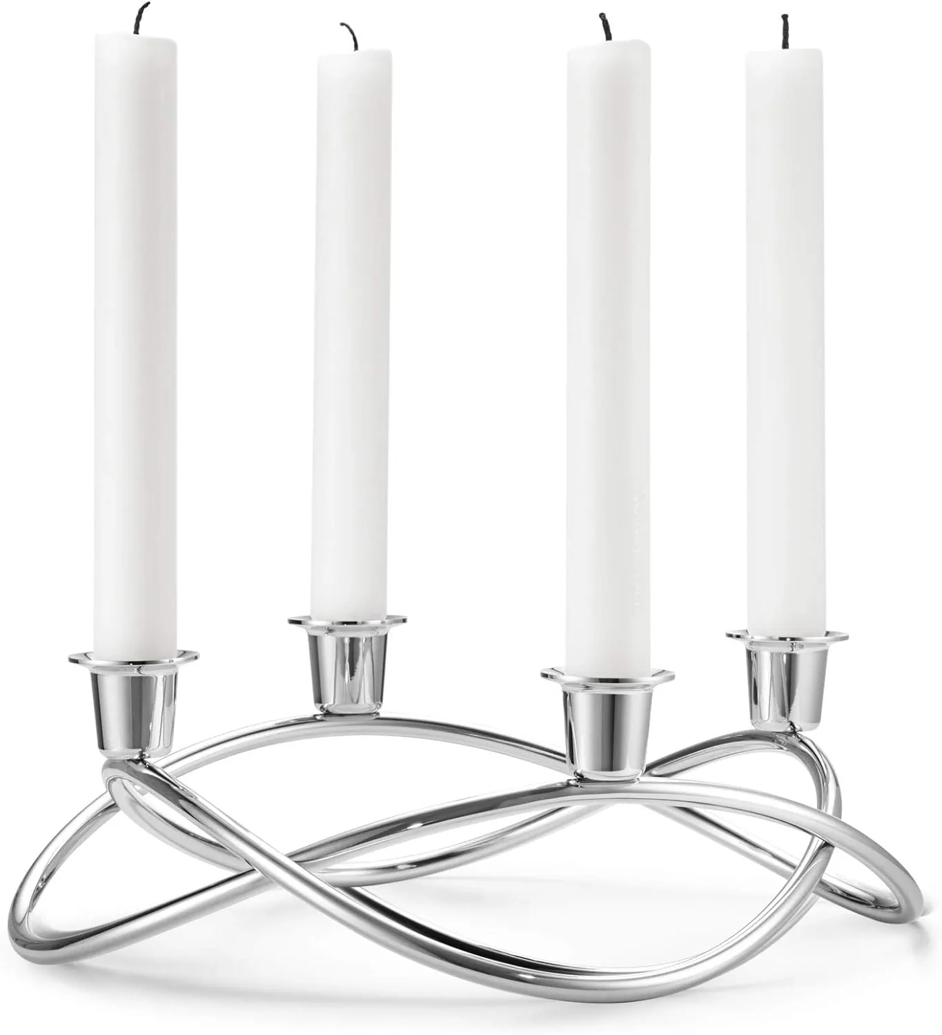Georg Jensen Season Candleholder, Mirror Polished Stainless Steel