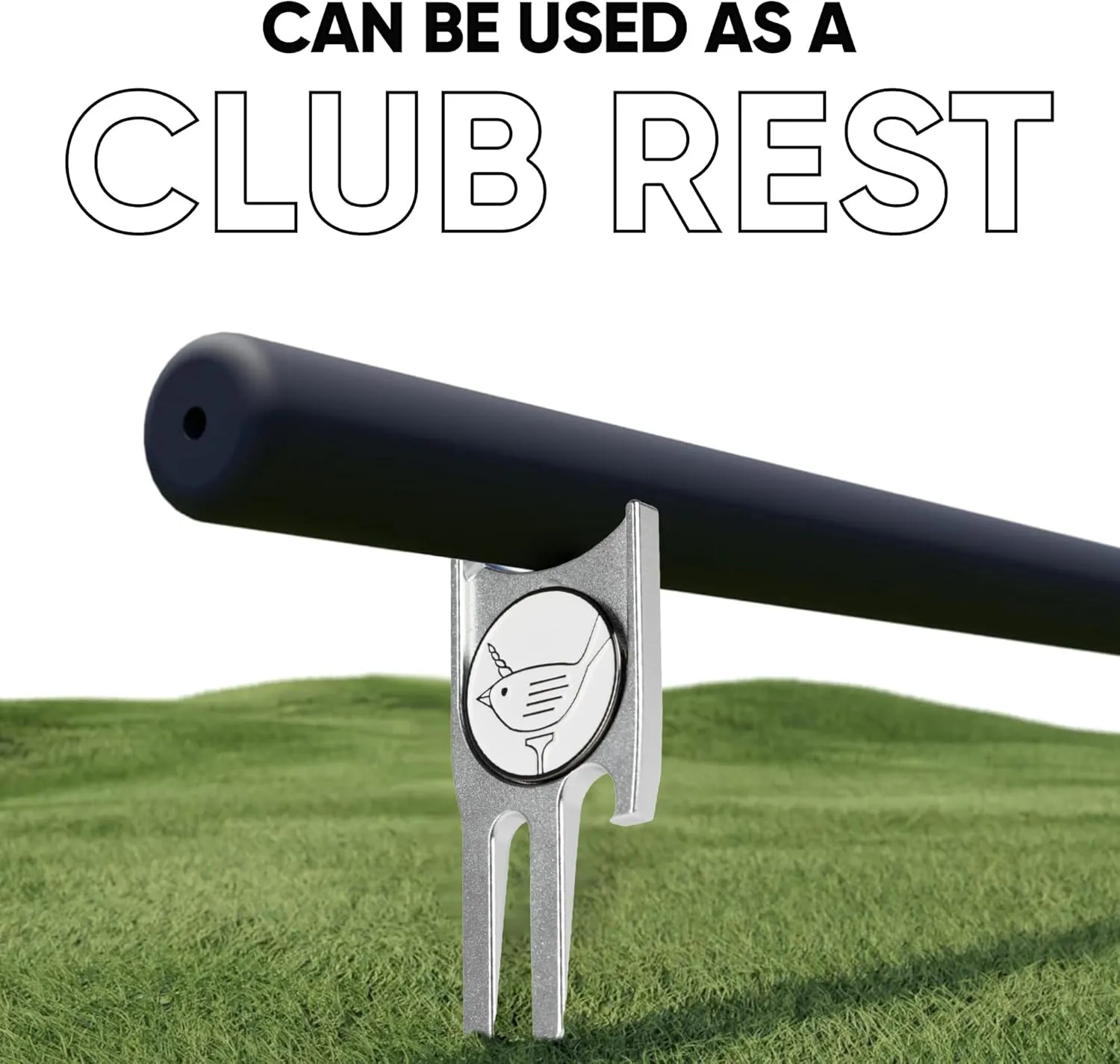 Golf Divot Repair Tool & Golf Ball Marker 6-in-1 Golf Divot Tool