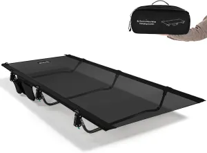 Gonex 31.5" Extra Wide Camping Cot with Breathable Mesh Fabric Supports 350lbs, Portable Ultralight Folding Cot Bed for Adults Travel, Beach, Home, Sleeping (Mesh)