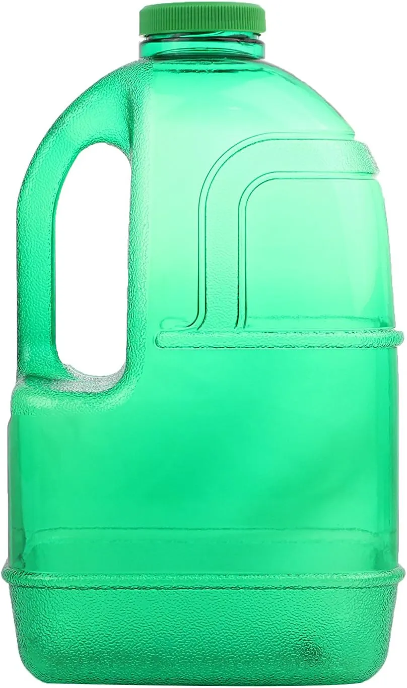 H8O® 1 Gallon Square BPA Free Water Bottle with 48mm Cap & Built-in Handle