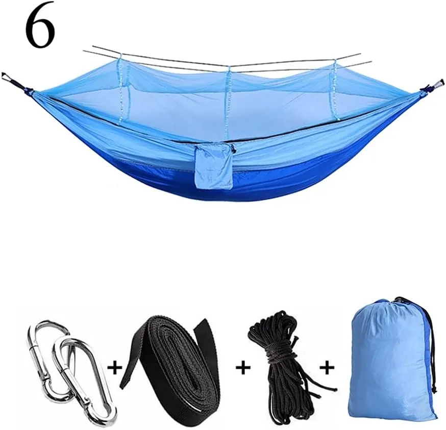 Hammock Handmade Portable Outdoor Camping Hammock 1-2 Person Go Swing with Mosquito Net Hanging Bed Ultralight Tourist Sleeping Hammock Swing