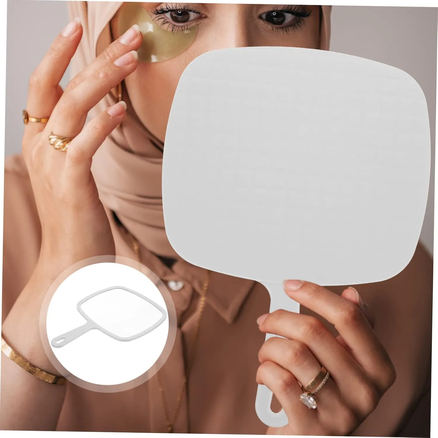 Handheld Cosmetic Mirror Travel Supplies Compact and Ergonomic Mirror for Women