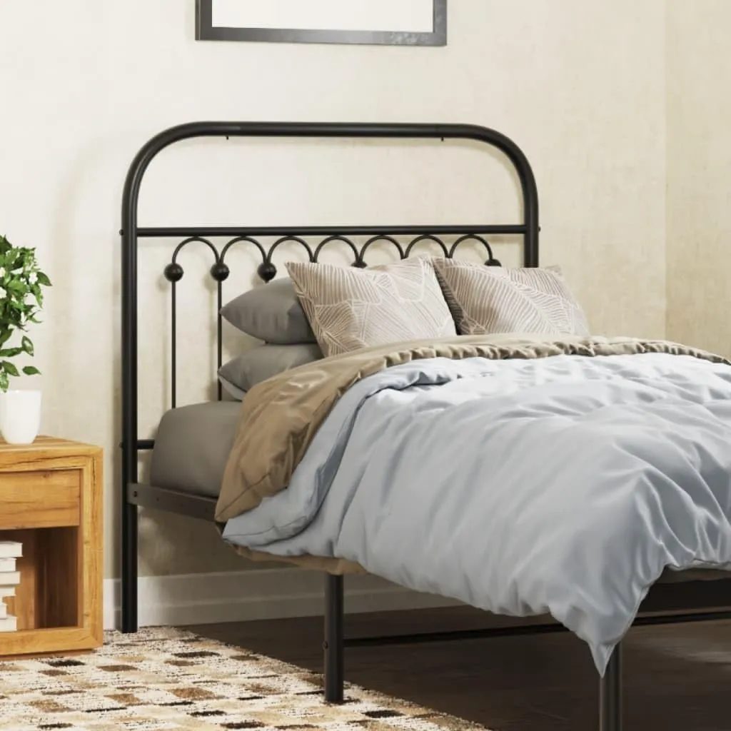 Headboard Black Steel Tall Single Classic/Traditional Headboard4,1KG