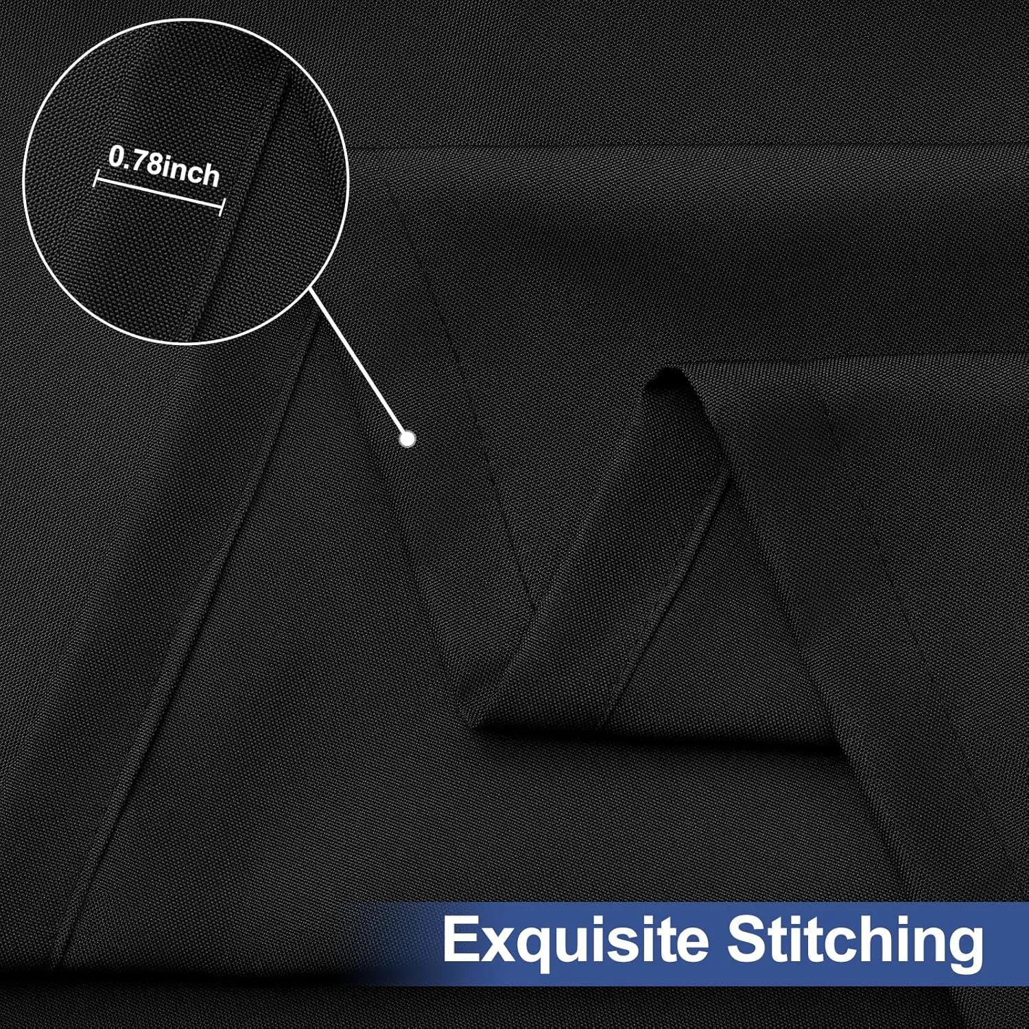 homing 2 Pack Rectangle Table Cloth, Elastic Fitted Fabric Tablecloth Fits for 8 Foot Folding Tables, Washable Table Cover for Picnic, Camping, Indoor & Outdoor (Black, 30" x 96")