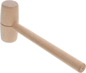 Homoyoyo Rounded Head Carving Tool Hammer Hardwood Handle Multi-purpose Mallet for Carpentry and Leatherworking