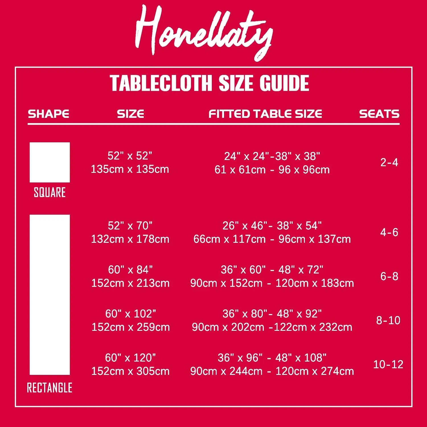 Honellaty Christmas Rectangular Tablecloth, Spillproof Wrinkle Resistant Jacquard Table Cloth with Christmas Holiday-Themed Patterns for Dining Room & Holiday Decoration (Red,52" x 70" (4-6 Seats))