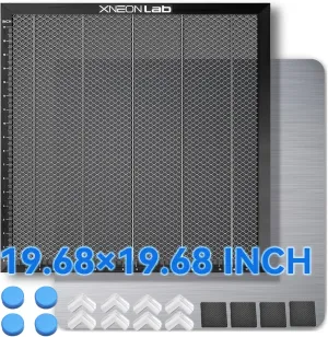 Honeycomb Laser Bed - 500 × 500 × 22mm Working Table with Aluminum Panel for XTool D1 /D1 Pro and Most Engraver Cutting Machine,Engraver Machine Accessories for Smooth Cut