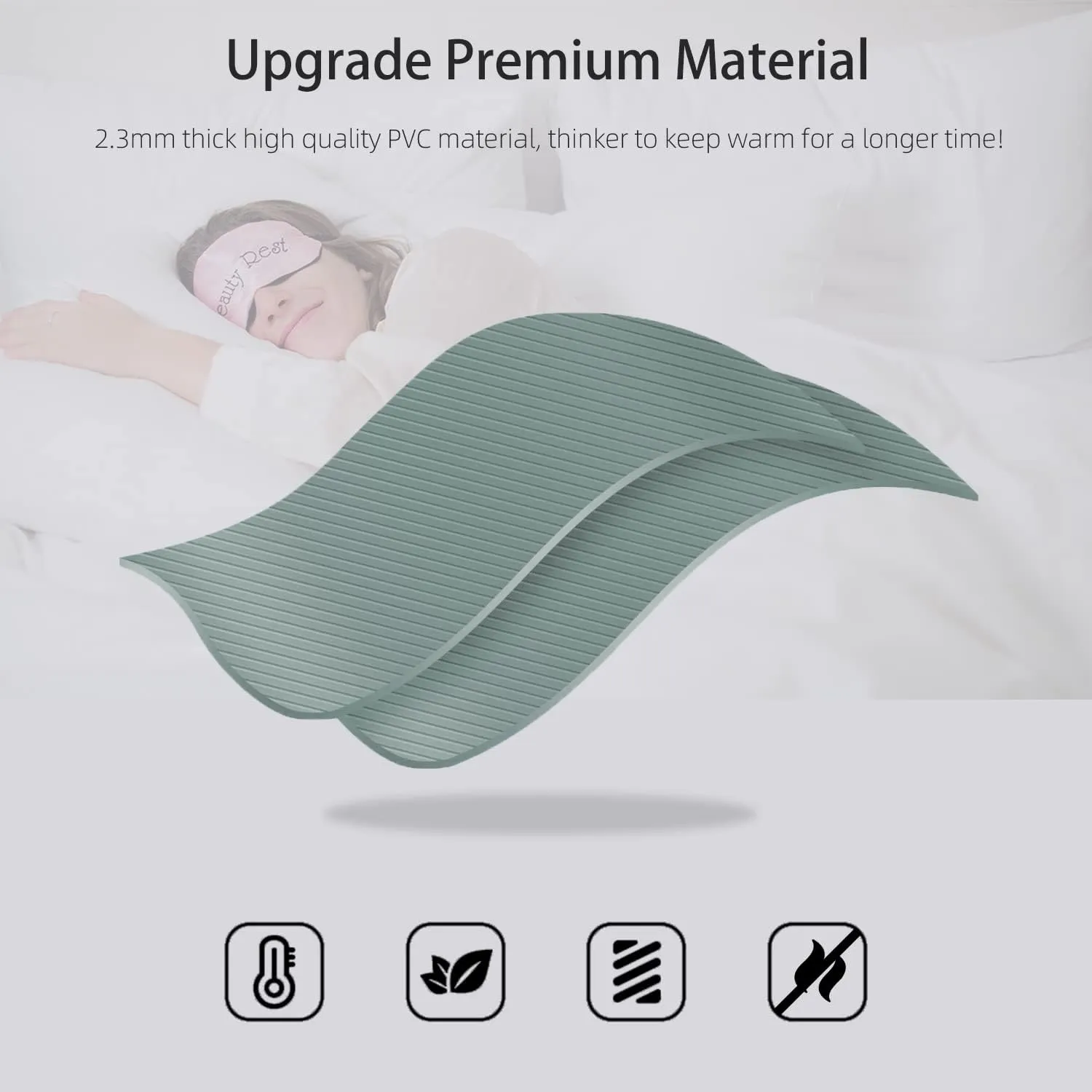Hot Water Bottle with Classic Striped Cover, 2L Hot Water Bag for Menstrual Cramps, Neck and Shoulder Pain Relief, Hot and Cold Therapies, Hand Feet Warmer