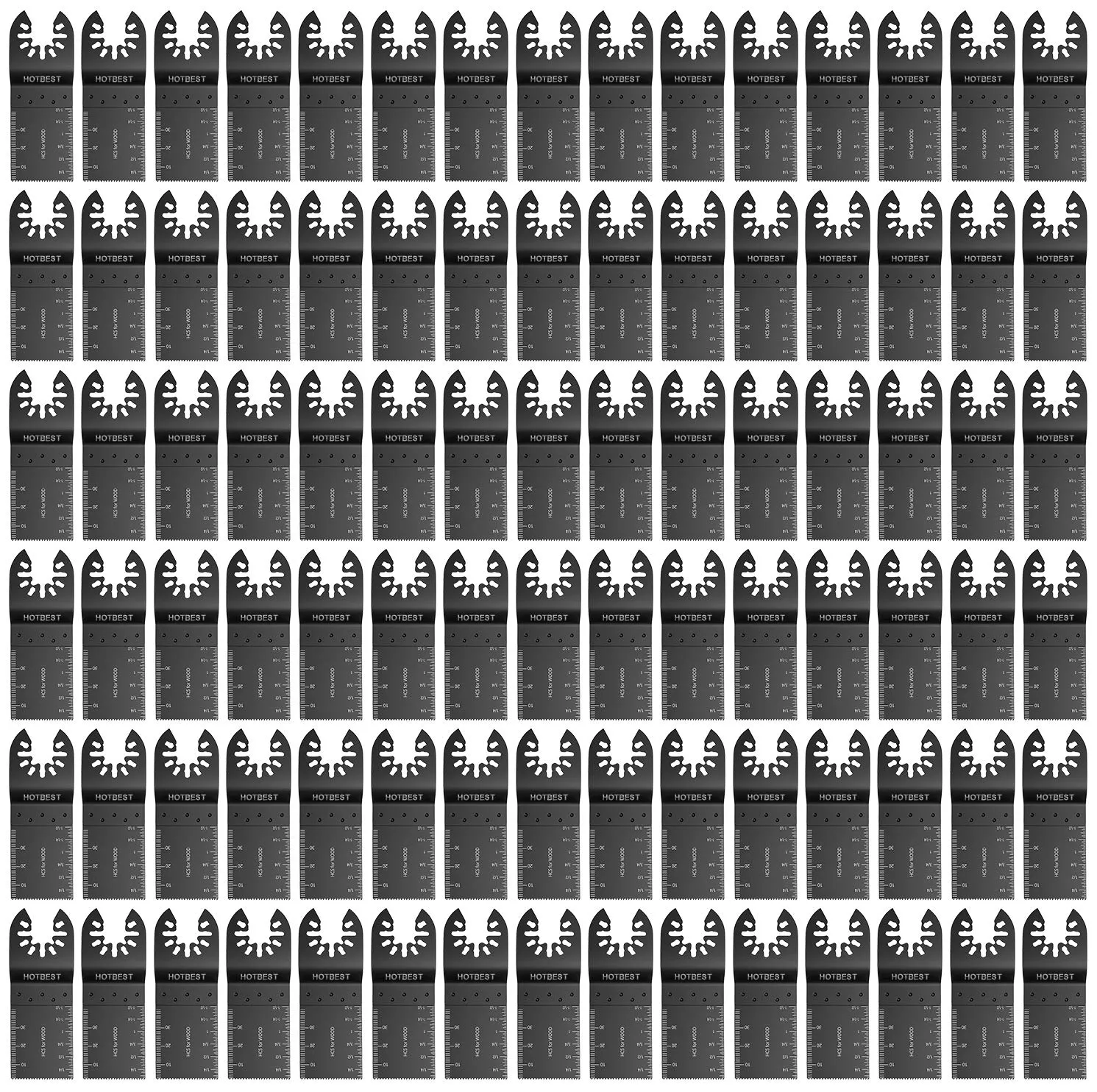 HOTBEST 100 Pcs Wood Oscillating Multi Tool Saw Blades Universal for Multitool All Purpose Tool Porter Cable Rockwell Black&Decker Multimaster Craftsman Chicago etc