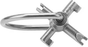 HVAC Tools, Locking Cap Key for 410A and R22 Refrigerants, Universal four Use Multi Key for Refrigerant HVAC Locking Caps, Tamper Resistant (4 Bits)